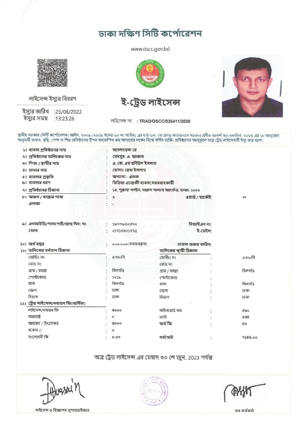 Salvation360 Trade License — Dhaka South City Corporation